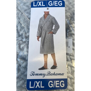Tommy Bahama men’s large XL bath robe gray NWT